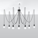 Kronleuchter EDISON 7 schwarzg