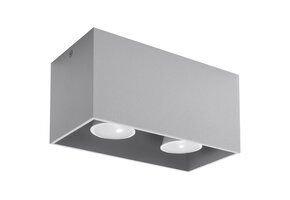 Deckenleuchte QUAD grau