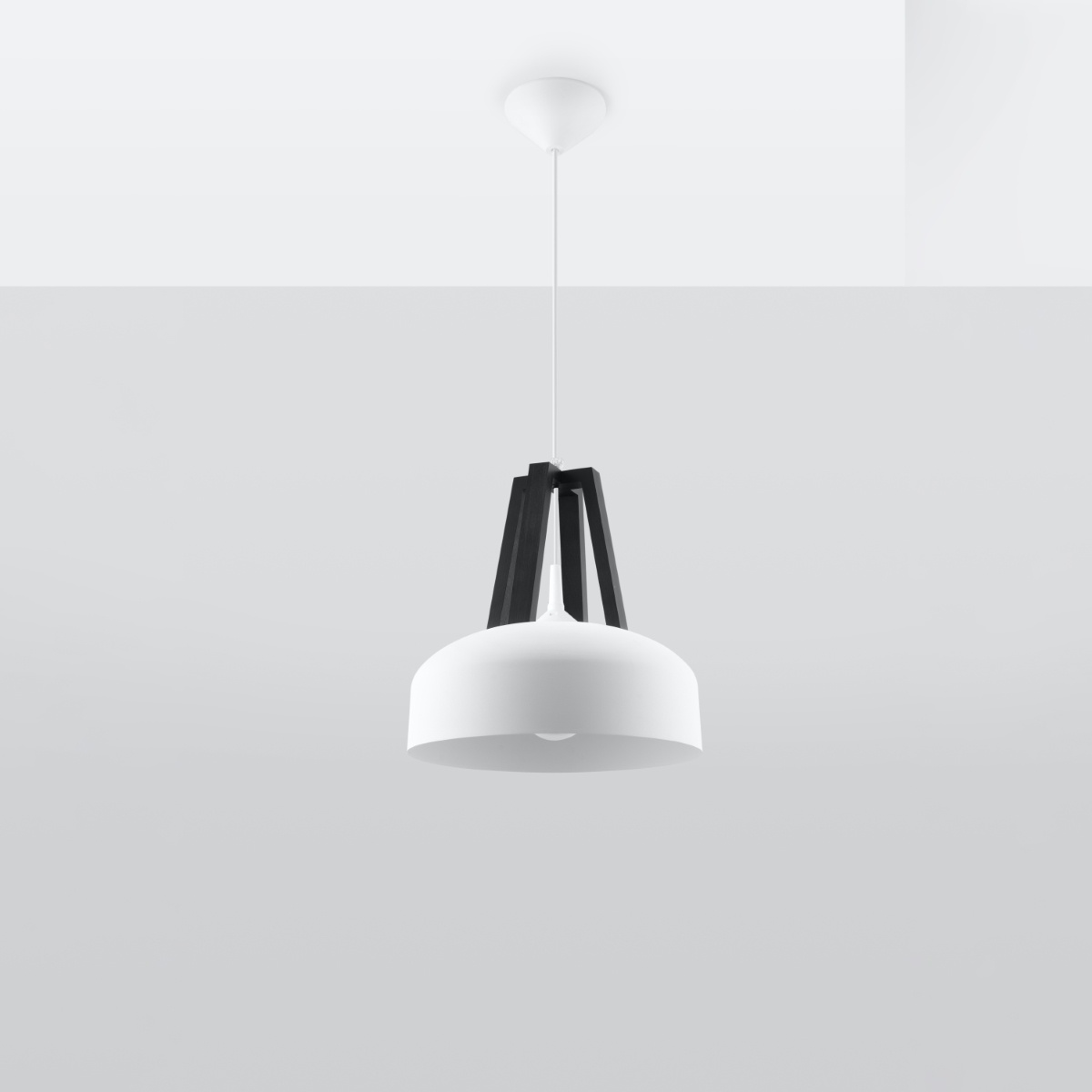 Hängeleuchte CASCO weiß/schwarzg