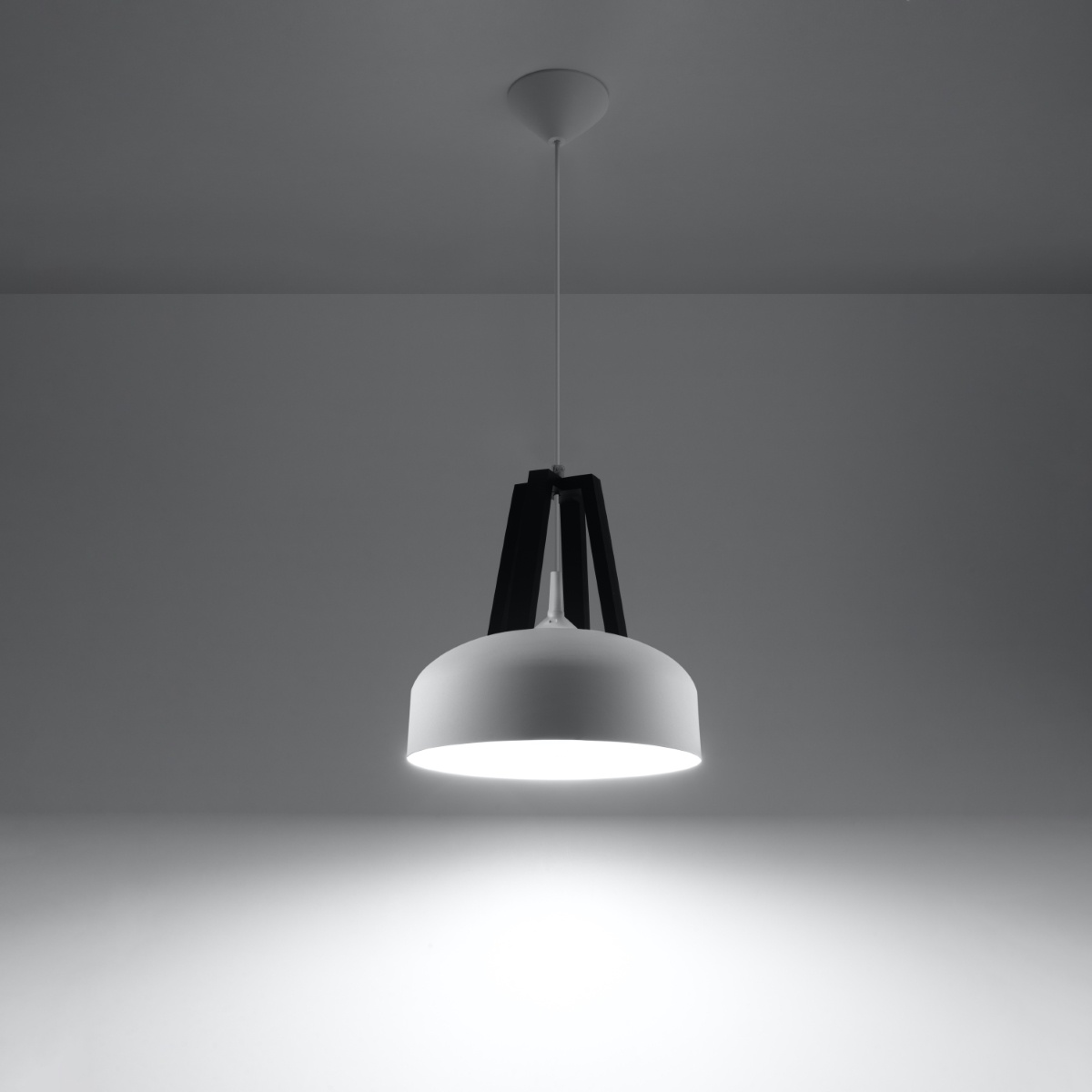 Hängeleuchte CASCO weiß/schwarzg