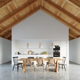 Hängelampe CASCO weiß/naturfarbenes Holzg