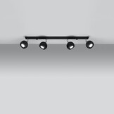 Deckenleuchte OCULARE 4L schwarzg