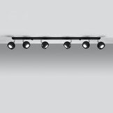 Deckenleuchte OCULARE 6L schwarzg