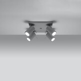 Deckenleuchte RING 4 graug