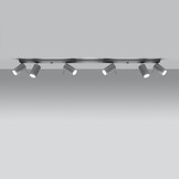 Deckenleuchte RING 6L graug