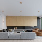 Deckenleuchte ORBIS Naturholzg