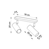 Deckenleuchte DIREZIONE 2 weißg