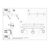 Deckenleuchte DIREZIONE 3 weißg