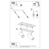Deckenleuchte DIREZIONE 2 schwarzg