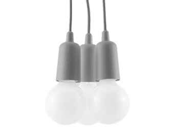 Hängeleuchte DIEGO 3 grau