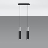 Hängeleuchte BORGIO 2 schwarzg