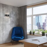 Wandleuchte QUAD 2 schwarzg