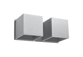 Wandleuchte QUAD 2 grau