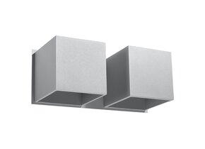 Wandleuchte QUAD 2 grau