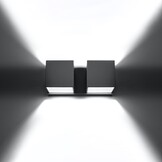 Wandleuchte QUAD 2 graug