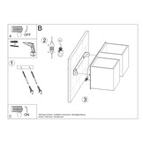 Wandleuchte QUAD 2 graug