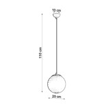 Hängeleuchte UGO 20 goldg