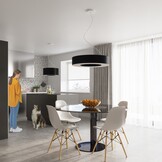 Kronleuchter SATURNO SLIM 50 schwarzg