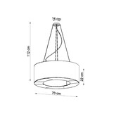 Kronleuchter SATURNO 70 weißg