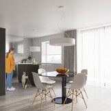 Kronleuchter SATURNO SLIM 70 weißg