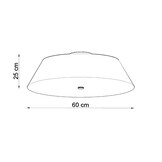 Deckenleuchte VEGA 60 weißg