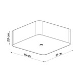 Deckenleuchte LOKKO 45 weißg