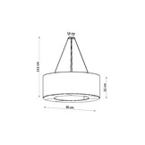 Kronleuchter SATURNO 90 schwarzg