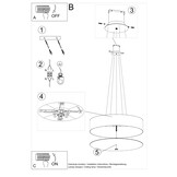 Kronleuchter SKALA 70 weißg