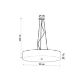 Kronleuchter SKALA 90 weißg