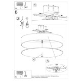 Deckenleuchte SKALA 90 schwarzg