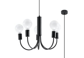 Kronleuchter PICCOLO 5 schwarz