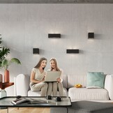 Wandleuchte Keramik LEO schwarzg