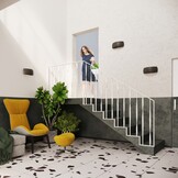 Wandleuchte Keramik PONTIUS schwarzg