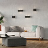 Wandleuchte Keramik VEGA schwarzg