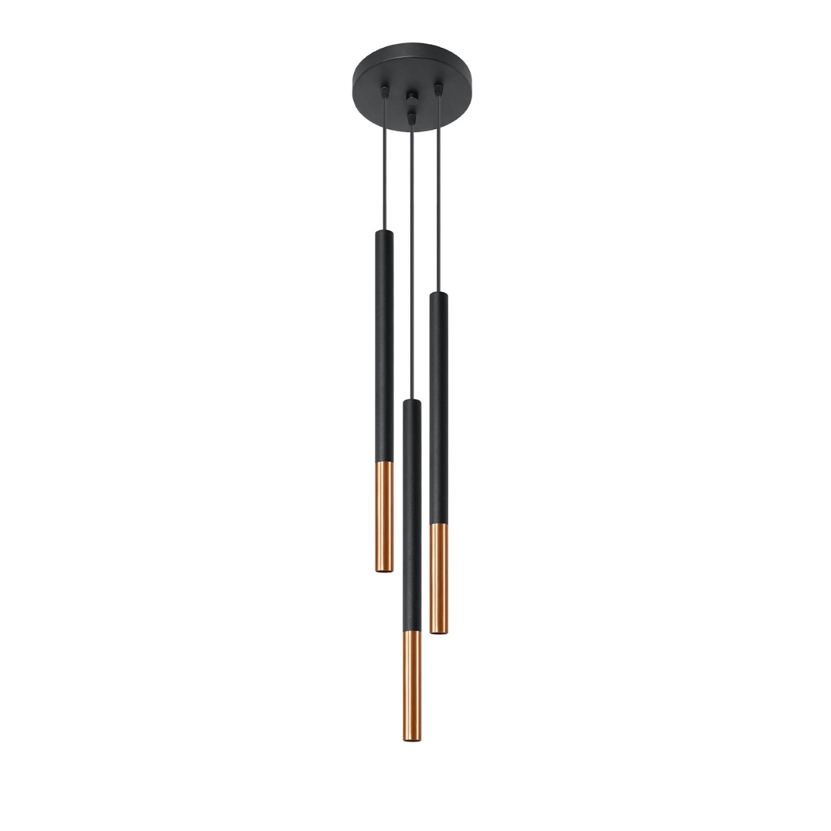 Hängeleuchte MOZAICA 3P schwarz/kupferg