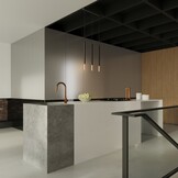 Hängeleuchte MOZAICA 3P schwarz/kupferg