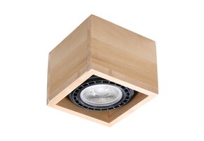 Deckenleuchte QUATRO 1 Naturholz