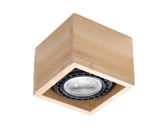 Deckenleuchte QUATRO 1 Naturholz