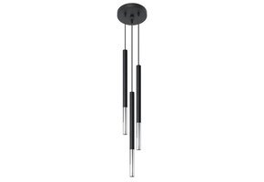Hängeleuchte MOZAICA 3P schwarz/chrom