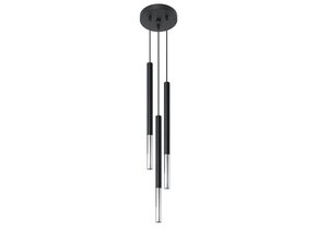 Hängeleuchte MOZAICA 3P schwarz/chrom