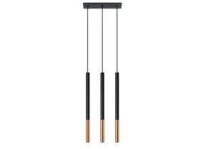 Hängeleuchte MOZAICA 3L schwarz/kupfer