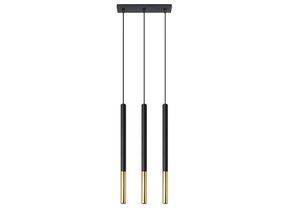 Hängeleuchte MOZAICA 3L schwarz/gold