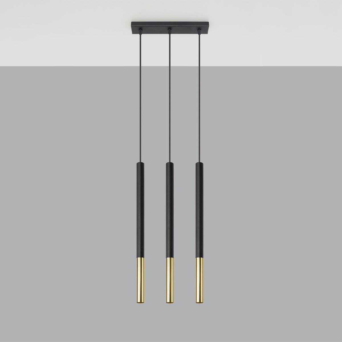 Hängeleuchte MOZAICA 3L schwarz/goldg