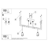 Kronleuchter SALAMANCA 2 schwarzg