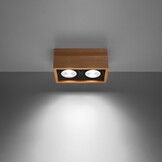 Deckenleuchte QUATRO 2 Naturholzg