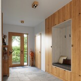 Deckenleuchte QUATRO 2 Naturholzg