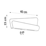 Wandleuchte BASCIA weißg