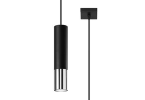 Hängeleuchte LOOPEZ 1 schwarz/chrom