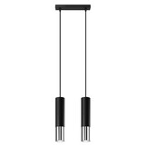 Hängeleuchte LOOPEZ 2 schwarz/chromg