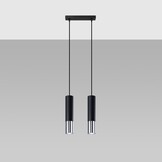 Hängeleuchte LOOPEZ 2 schwarz/chromg